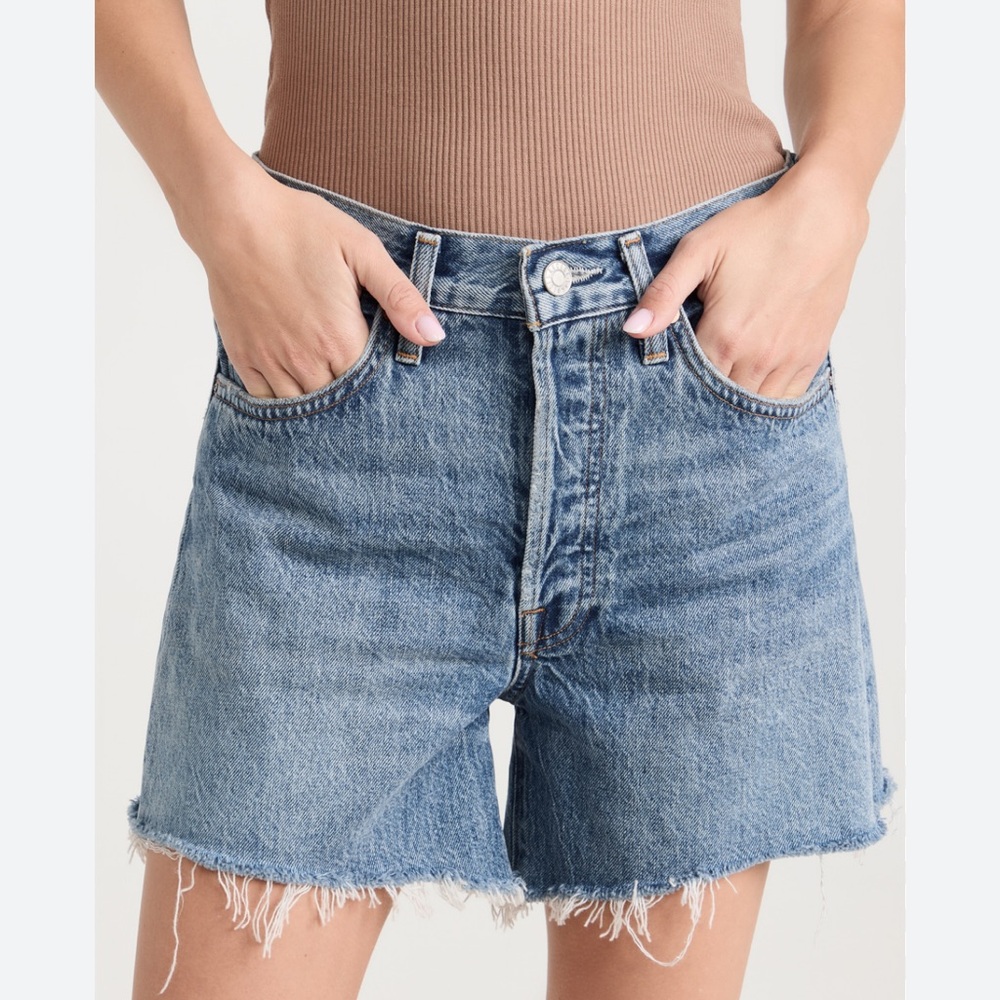 Agolde Parker Long Jean Shots Skywave Size 25